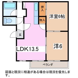 エルム Aの物件間取画像